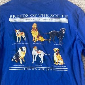 Crown AND Ivy Boys Boy Youth Size Medium Breeds of the South Long Sleeve Tee